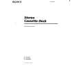 SONY TC-KA2ES Owner's Manual cover photo