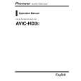 PIONEER AVIC-HD3-2/XU/AU Owner's Manual cover photo
