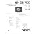 SONY WMFX613 Service Manual cover photo