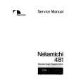 NAKAMICHI 481 Service Manual cover photo