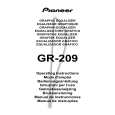 PIONEER GR-209 Owner's Manual cover photo