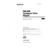 SONY CDX-5100 Owner's Manual cover photo