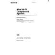 SONY MHC-RX33 Owner's Manual cover photo