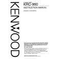 KENWOOD KRC960 Owner's Manual cover photo