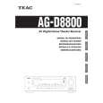 TEAC AG-D8800 Owner's Manual cover photo