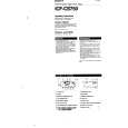 SONY ICF-CS750 Owner's Manual cover photo