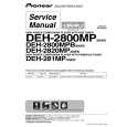 PIONEER DEH-2800MPB/X1P/EW Service Manual cover photo