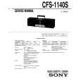 SONY CFS-1140S Service Manual cover photo