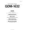 SONY GDM-1632 Owner's Manual cover photo