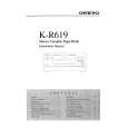 ONKYO K-R619 Owner's Manual cover photo