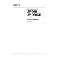 SONY UP-960 Owner's Manual cover photo