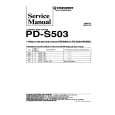 PIONEER PDS503 Service Manual cover photo