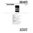 SONY ICR-AX21 Service Manual cover photo