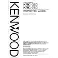 KENWOOD KRC260 Owner's Manual cover photo
