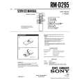 SONY RMD295 Service Manual cover photo