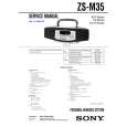 SONY ZSM35 Owner's Manual cover photo