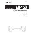 TEAC AG-15D Owner's Manual cover photo