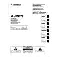 PIONEER A223 Owner's Manual cover photo