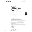 SONY CDX-MP70 Owner's Manual cover photo