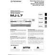 PIONEER MJL7 Owner's Manual cover photo