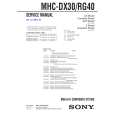 SONY MHCDX30 Service Manual cover photo