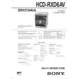 SONY HCDRXD6AV Service Manual cover photo
