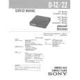 SONY D22 Service Manual cover photo