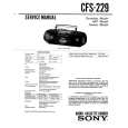 SONY CFS-229 Service Manual cover photo