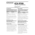 KENWOOD KCA-iP200 Owner's Manual cover photo