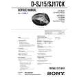 SONY DSJ15 Service Manual cover photo