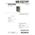 SONY WM-FX271FP Service Manual cover photo