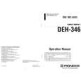 PIONEER DEH346 Owner's Manual cover photo