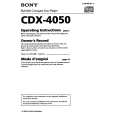 SONY CDX-4050 Owner's Manual cover photo