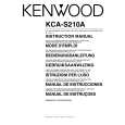 KENWOOD KCA-S210A Owner's Manual cover photo