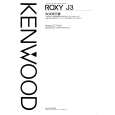 KENWOOD ROXY-J3 Owner's Manual cover photo