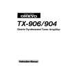ONKYO TX906 Owner's Manual cover photo