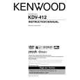 KENWOOD KDV-412 Owner's Manual cover photo