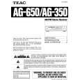 TEAC AG-350 Owner's Manual cover photo