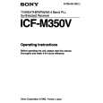 SONY ICF-M350V Owner's Manual cover photo