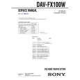SONY DAVFX100W Service Manual cover photo