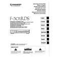 PIONEER F-301RDS Owner's Manual cover photo
