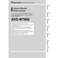 PIONEER AVD-W7900 Owner's Manual cover photo