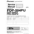 PIONEER PRO-504PU/KUC Service Manual cover photo