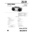 SONY ZSD1 Service Manual cover photo