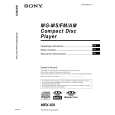 SONY MEX-5DI Owner's Manual cover photo