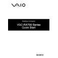 SONY VGCRA700 Owner's Manual cover photo