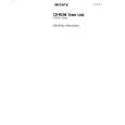 SONY CDU535 Owner's Manual cover photo