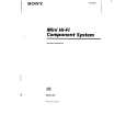 SONY MHC-D7 Owner's Manual cover photo