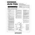 PIONEER AVS-700/KU Owner's Manual cover photo