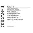 KENWOOD KAC745 Owner's Manual cover photo